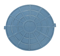 Кришка полімерпещана люка каналізаційного садового Воюс 1 т 625 мм Чорна