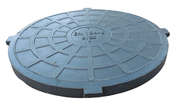 Кришка полімерпещана люка каналізаційного Воюс В125 12,5 т Чорна