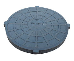 Кришка полімерпещана люка каналізаційного Воюс С250 25 т Чорна