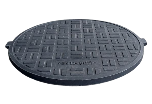 Крышка люка канализационного п/п легкого Воюс ЄВРО А15Л до 1,5 т Черная ...