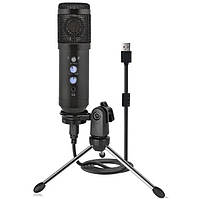 Конденсаторний мікрофон студійний Manchez US-31 зі штативом USB Black (3_00989)