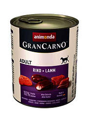 Animonda (Анімонда) GranCarno Adult Beef & Lamb вологий корм для собак (яловичина та ягня) 800гр