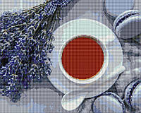 Алмазная мозаика "Лавандовый чай" BrushMe холст на подрамнике 40x50см DBS1021