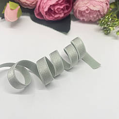 Бретель сіро-зелена глянець 10 мм.