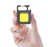 Яскравий LED ліхтарик, брелок, з магнітом, портативний світлодіодний ліхтарик COB із USB зарядкою