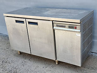 Холодильний стіл із нержавіючої сталі на дві двері «Modern Expo» (+2° +10°) 1.4 м., (Україна), Б/у