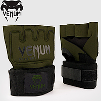 Гелевые бинты для бокса Venum Gel Kontact Glove Wraps Khaki Black