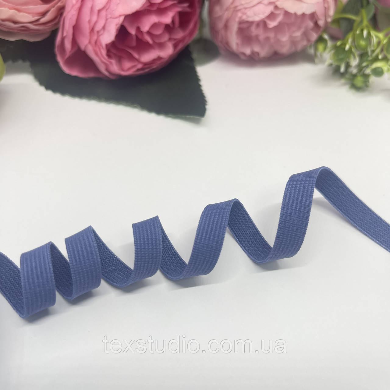 Обробка м'яка сизо-синя 7 мм., фото 1