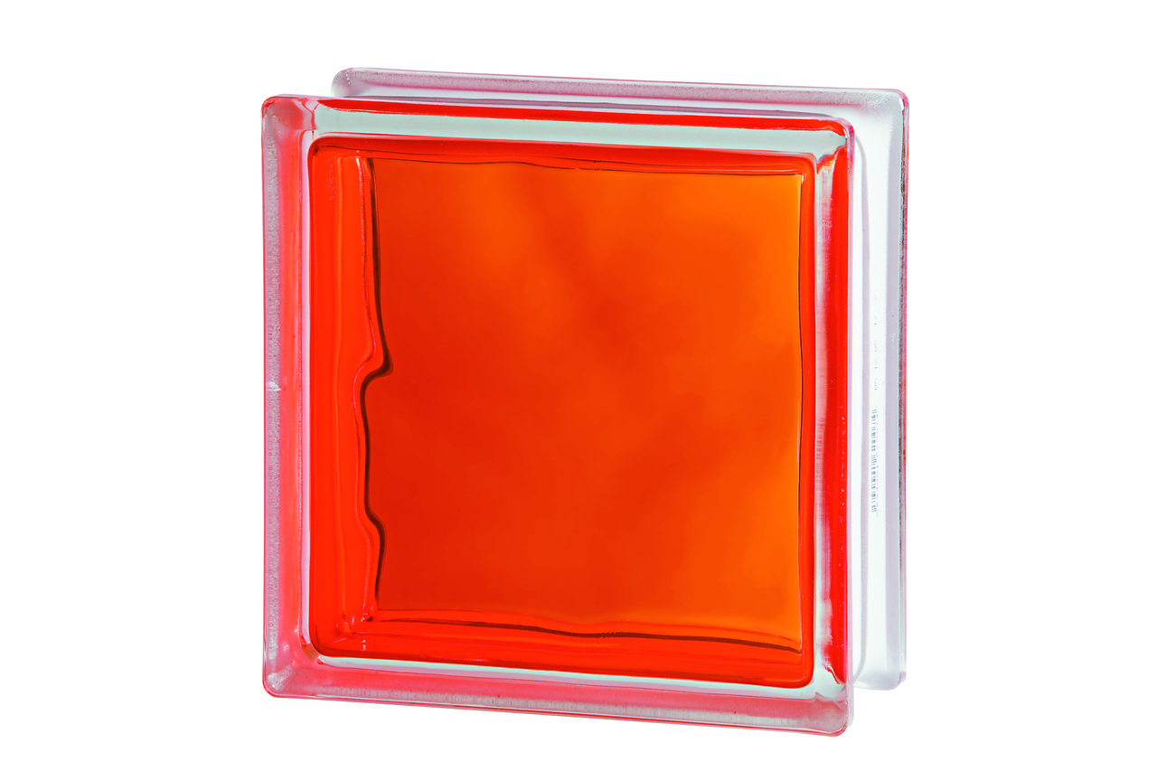 Склоблок  Brilly Orange Wave помаранчевий 190х190х80 мм