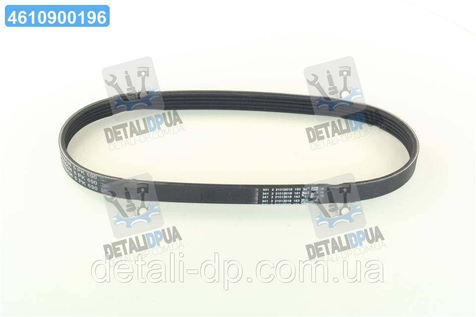 Ремінь полікліновий (Вир-во ContiTech) 5PK690 UA1, фото 1