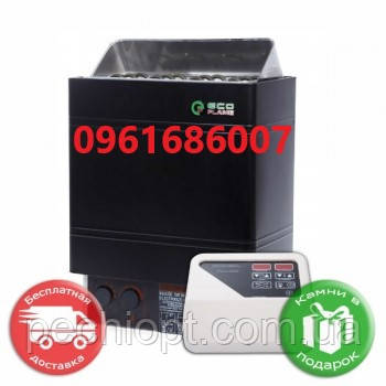 Піч для сауни EcoFlame AMC 90-D 9 кВт + пульт CON4
