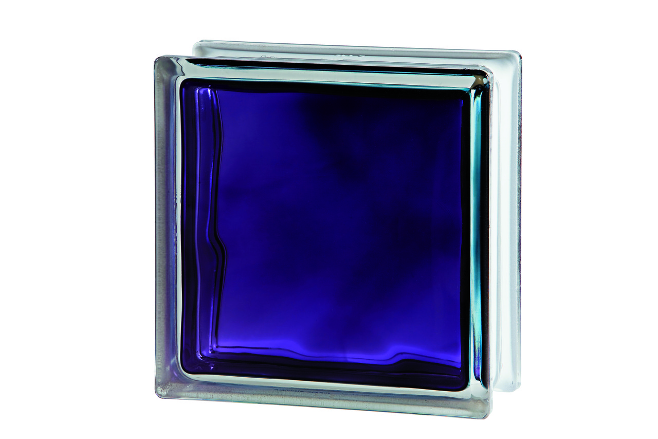 Склоблок  Brilly Violet Wave фіолетовий 190х190х80 мм, фото 1