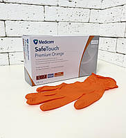 Нитриловые перчатки Medicom SafeTouch Advanced Orange, размер S, оранжевые, 100 шт