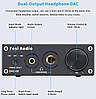 Конвертер звука SPDIF/Coaxial на RCA/3.5/6.35 Fosi Audio DAC-Q5 black, фото 4