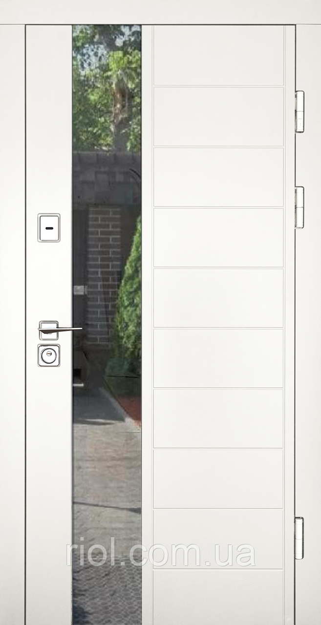 Преміальні вхідні двері з терморозривом модель Ufo Ral 9003, фото 1