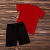 Підібрати Спортивний костюм чоловічий червоний чорний Шорти Футболку хлопцеві Стильний чоловічий одяг Накладений платіж нова пошта, фото 7