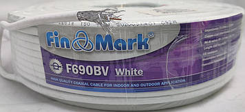 Телевізійний кабель Finmark F690BV,білий, 100 м