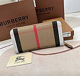 Жіночий шкіряний гаманець на блискавці Burberry (3341) brown, фото 2