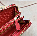 Жіночий шкіряний гаманець на блискавці Burberry (3341) red, фото 6