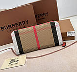 Жіночий шкіряний гаманець на блискавці Burberry (3341) red, фото 9