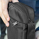 Сумка месенджер чоловіча Kappa Svet чорна з тканини через плече молодіжна Барсетка Каппа міцна, фото 5