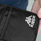 Сумка месенджер чоловіча Kappa Svet чорна з тканини через плече молодіжна Барсетка Каппа міцна, фото 9