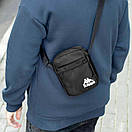 Сумка месенджер чоловіча Kappa Svet чорна з тканини через плече молодіжна Барсетка Каппа міцна, фото 10