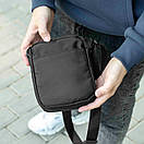 Сумка месенджер чоловіча Kappa Svet чорна з тканини через плече молодіжна Барсетка Каппа міцна, фото 7