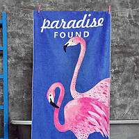 Полотенце пляжное большое с принтом Paradise found, 150х70 см