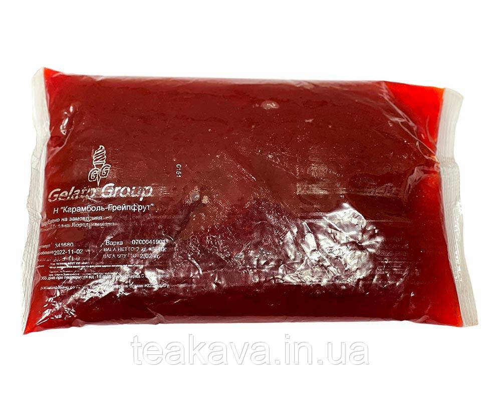 Пюре фруктове для чаю, коктейлів "Карамболь-грейпфрут" Gelato Group, 2 кг (премікс, основа), фото 1