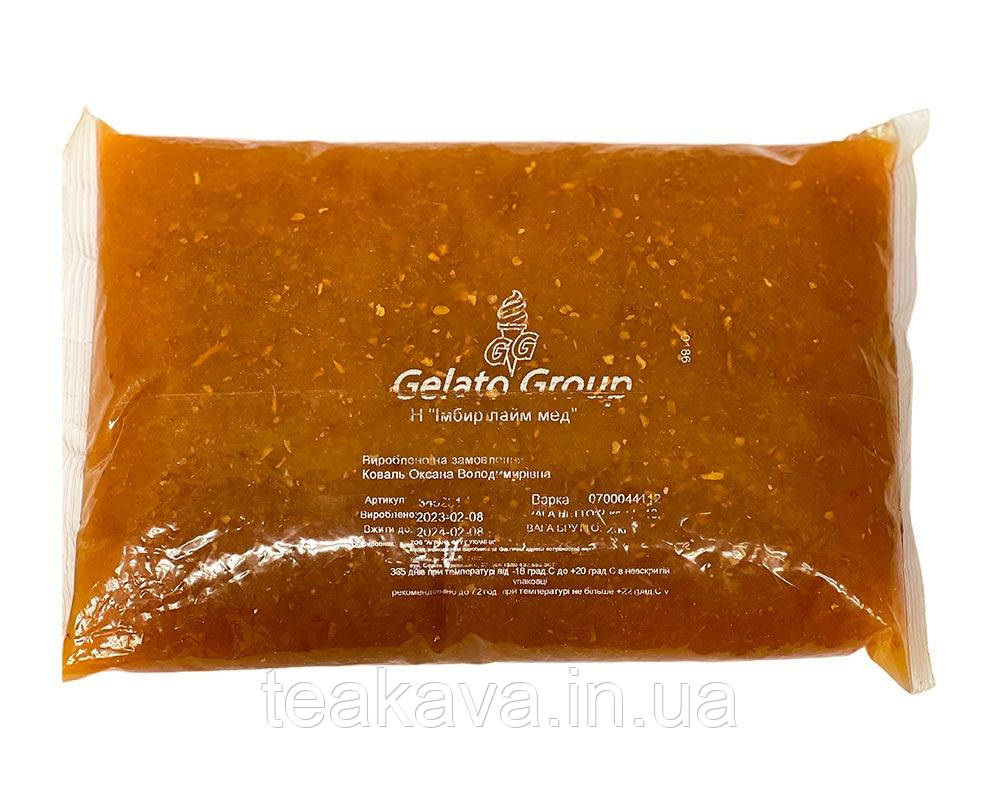 Пюре фруктове для чаю, коктейлів "Імбир-лайм-мед" Gelato Group, 2 кг (премікс, основа), фото 1