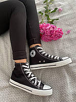 Женские классические высокие кеды Converse черные