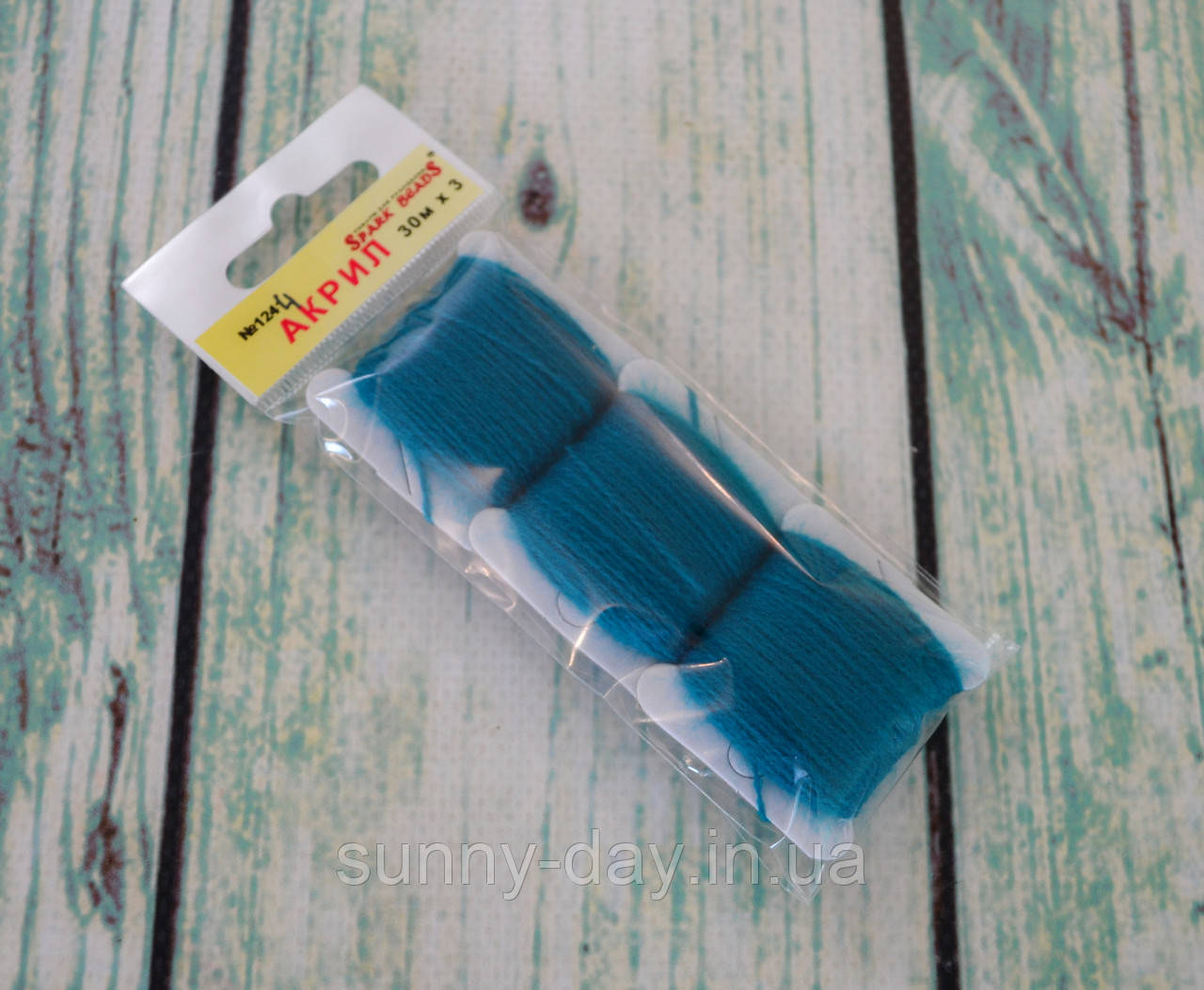 Акрил для вишивання, колір - бірюзово зелений, фото 1