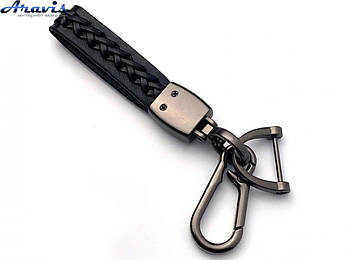 Брелок для ключів плетений з карабіном KIA, фото 1