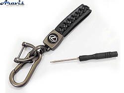 Брелок для ключів плетений з карабіном Lexus