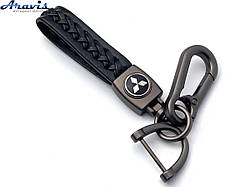 Брелок для ключів плетений з карабіном Mitsubishi