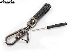 Брелок для ключів плетений з карабіном Renault