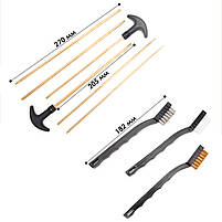 Набір для чищення зброї Lesko GK26 58 предметів у пластиковому кейсі 19 шт., фото 3