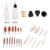 Набір для чищення зброї Lesko GK26 58 предметів у пластиковому кейсі 19 шт., фото 4