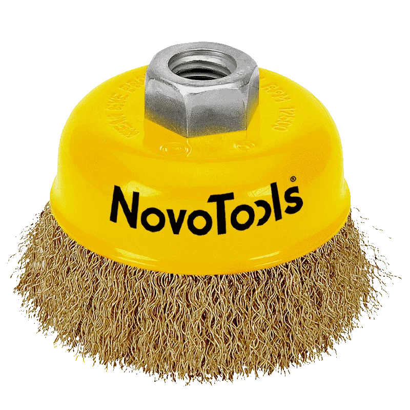 Щітка для металу торцева гофрований дріт NovoTools NTWB12514BC 125мм