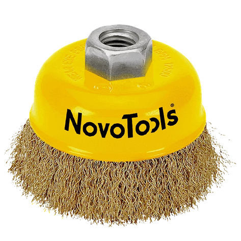 Щітка для металу торцева гофрований дріт NovoTools NTWB12514BC 125мм, фото 1