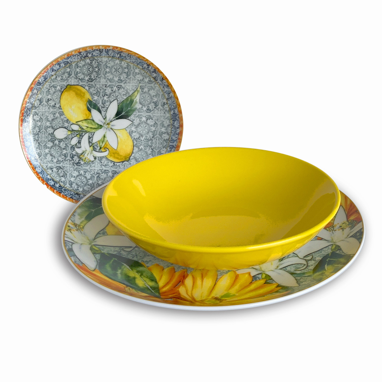 Набір із 3-х тарілок Henriette Taormina Лимони D17968, фото 1