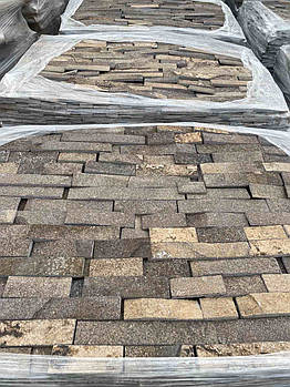 Плитка фасадна коричнева з каменю сланцю закарпатського