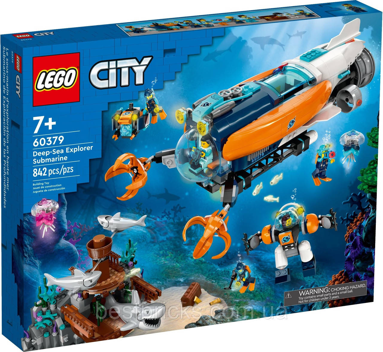 Lego City Глибоководний дослідницький підводний човен 60379, фото 1