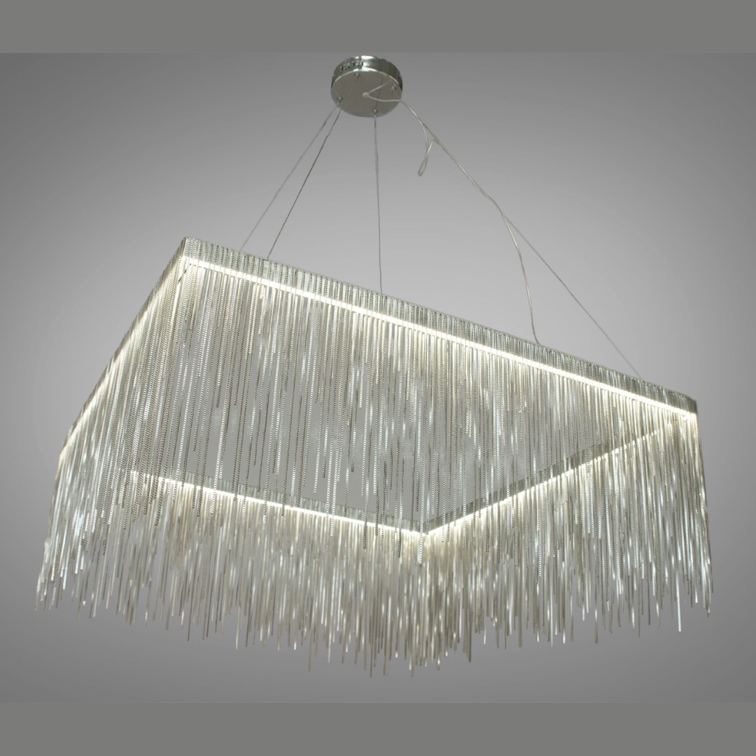 Люстра Led в їдальню Diasha 48W до 10 м² колір Хром LSD-800F-HR, фото 1