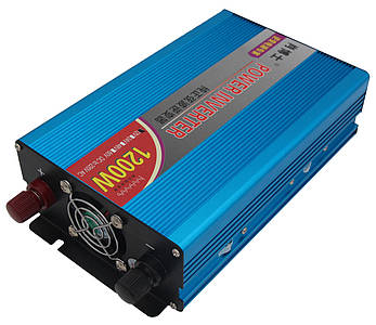Інверторний перетворювач напруги 12V/220V 1200W чиста синусоїда, фото 4