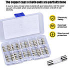 Запобіжник скляний М5x20мм, 0.5-30 А, 100 шт Без бренда, фото 3