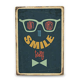 Дерев'яний Постер Не забудь посміхнутися сьогодні