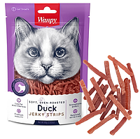 Лакомство для котов Wanpy Soft Duck Jerky Strips Филе утки вяленое полоски 80 г 6927749811466