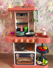 Дитяча велика інтерактивна кухня 889-186 плита, духовка звук, світло посуд продукти 38 предмета
